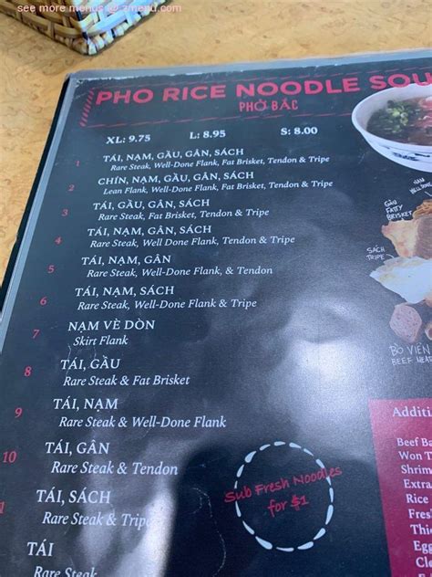 Online Menu Of Pho Bac Hoa Viet Restaurant Sacramento California