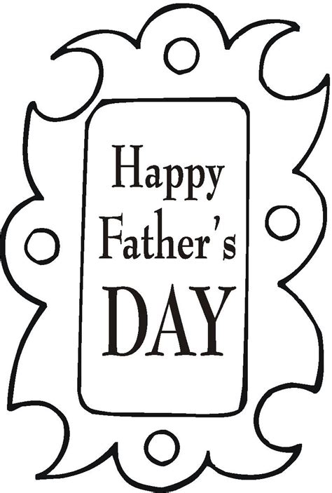 A kid can customize with a message for father. fathers day card coloring pages - Free Large Images