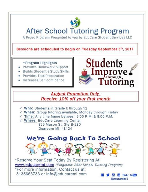 Home Programs After School Tutoring Program