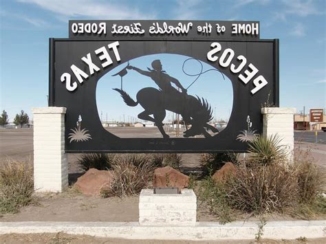 Pecos Texas World First Rodeo Metal Sign Pikist