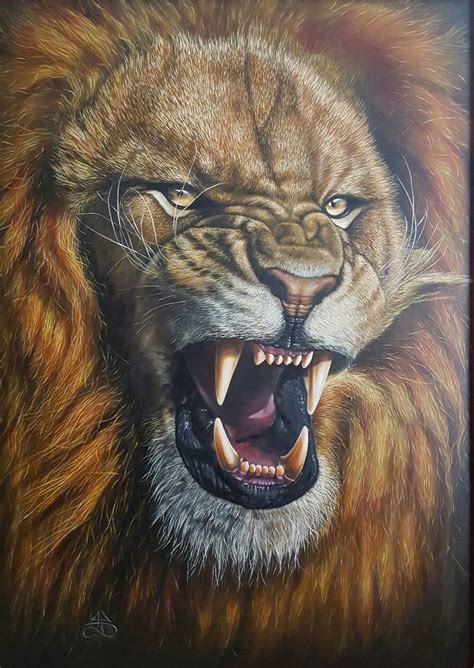 Lion Roar Painting By Burcă Alexandru Saatchi Art