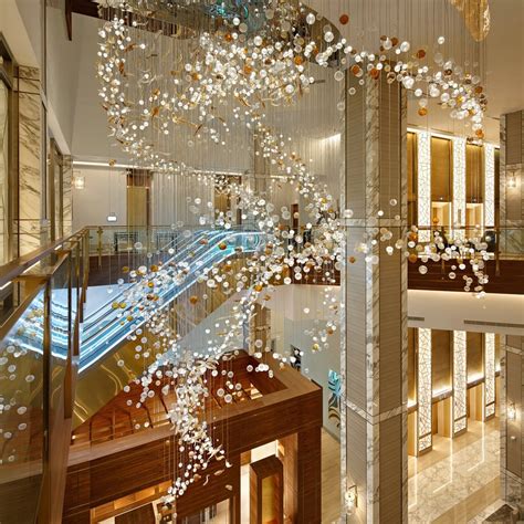 Custom Made Art Bubble Glass Large Hotel Lobby Ballroom Chandelier