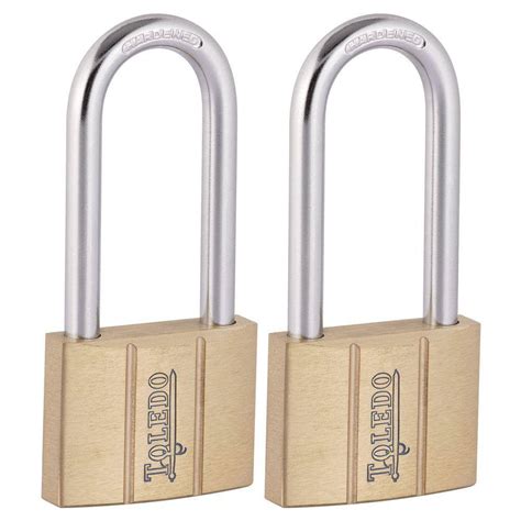 Toledo Fine Locks Brass Keyed Padlock 2 Pack To50lka2 The Home Depot