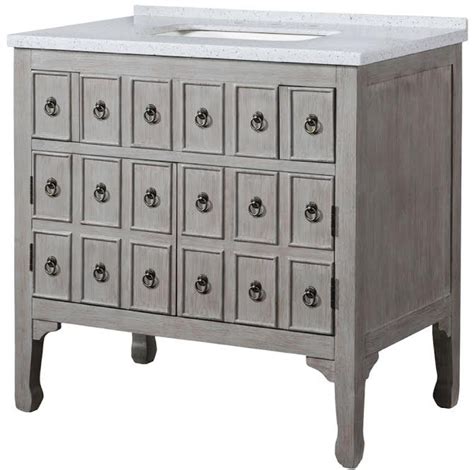 If you're looking to design a large bathroom, then a double sink vanity may fit well into your home. 36 Inch Single Sink Bathroom Vanity in Distressed Gray