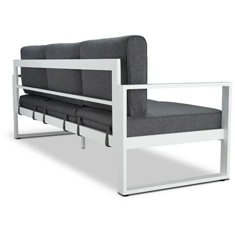 Baltic 1pc Metal Patio Sofa White Real Flame Target Furniture