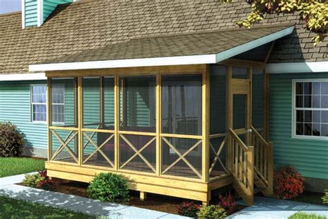 Shed building plans shed plans building ideas building design house plans shed with porch shed with loft build your own shed gambrel roof. Project Plan 90012 - Screened Porch w/ Shed Roof