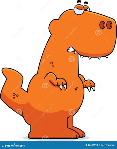 Angry Cartoon Tyrannosaurus Rex Stock Vector Illustration Of Gnash