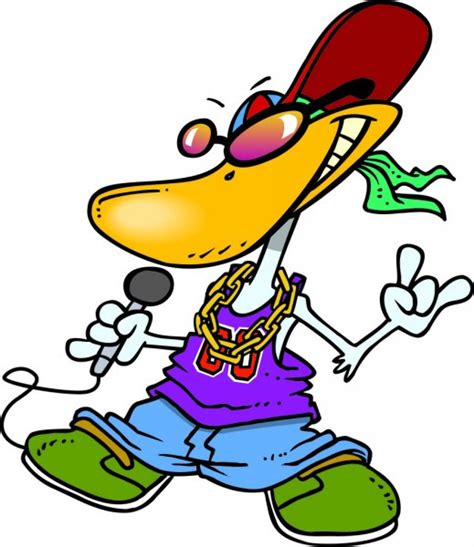 Cartoon Gangster Rapper Duck — Stock Vector © Ronleishman 13942283