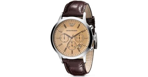 Lyst Emporio Armani 43 Mm In Brown For Men Save 13