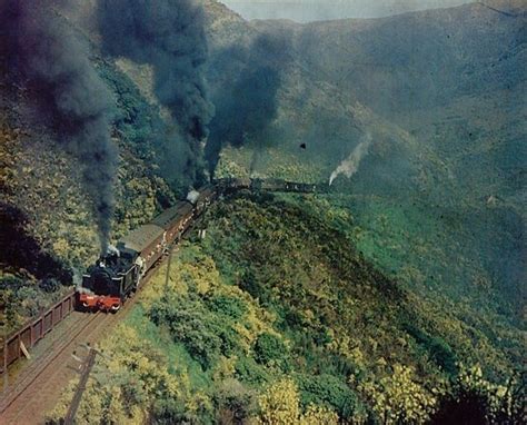 Train On Rimutaka Incline 1955 With At Least 5 Fell Engines Old