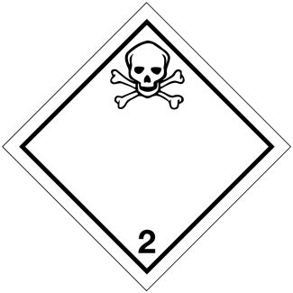 Hazard Class Poison Gas Non Worded High Gloss Label Icc