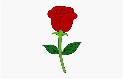 Rose Cartoon Drawing How To Draw A Flowers Bouquet Simple Red Rose