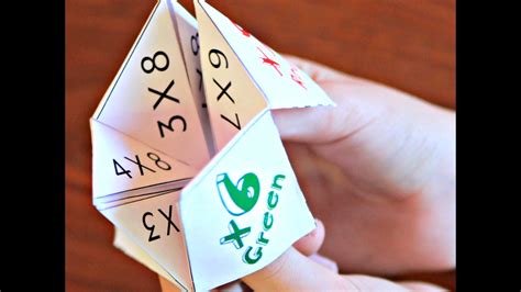 Multiplication Cootie Catchers Fortune Tellers Youtube
