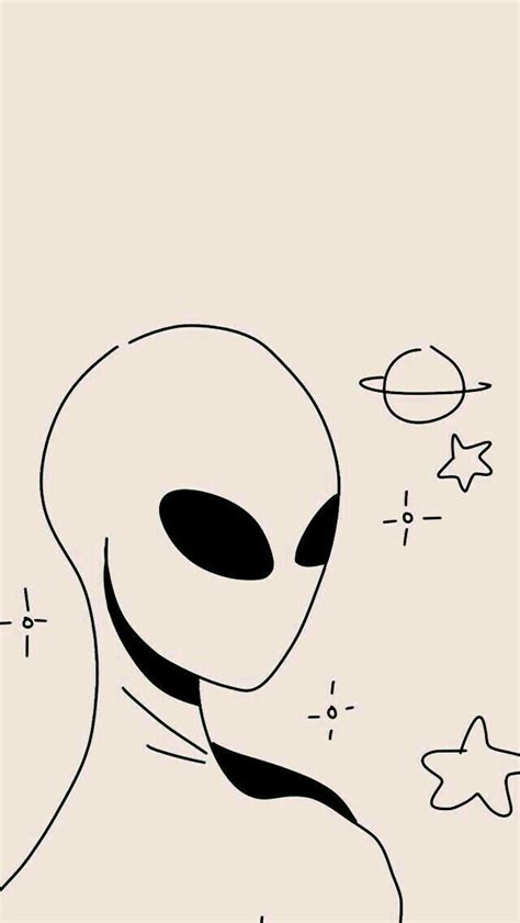 An Alien Is Staring At Stars In The Sky