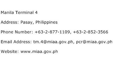 List your business or download gps coordinates. Manila Terminal 4 Address, Contact Number of Manila Terminal 4