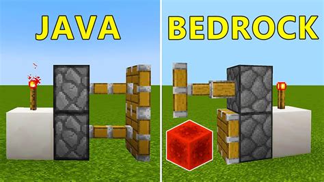 Java Vs Bedrock Minecraft Redstone Youtube