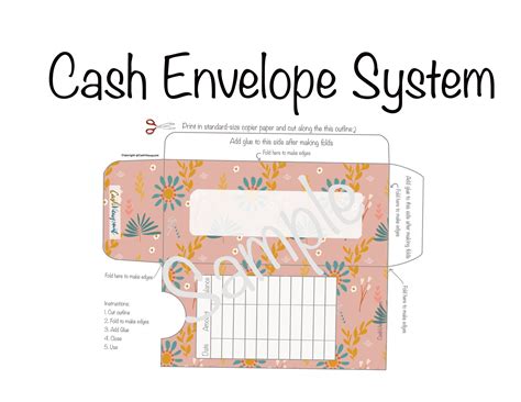 Printable Cash Envelopes Instant Download Diy System For Etsy