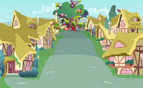 Ponyville Street View Towards Library By Boneswolbach On Deviantart