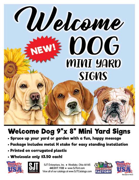 Welcome Dog Mini Yard Signs By Sjt Enterprises Inc Issuu