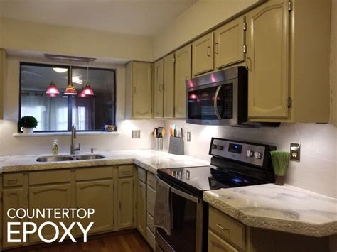 11 Diy Ideas To Update Your Ugly Rental Kitchen Counter Top Epoxy