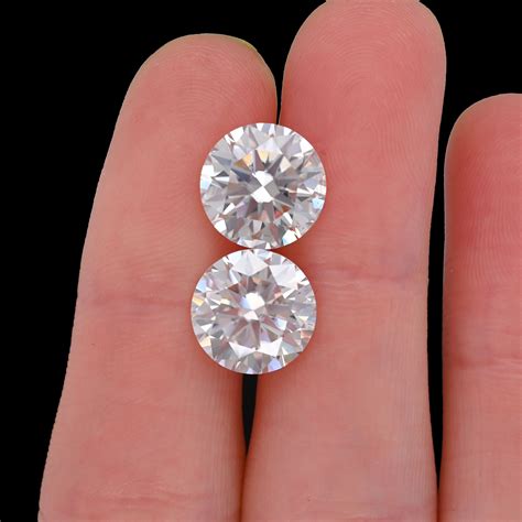 Buy Moissanite Round 10mm Matching Pair Approximately 714 Carat