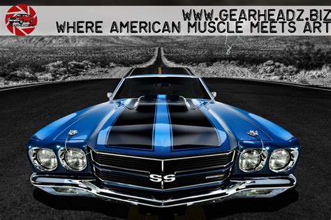 Vintage Classic Muscle Car 1970 Chevy Chevelle Ss 36x24 Hd Poster