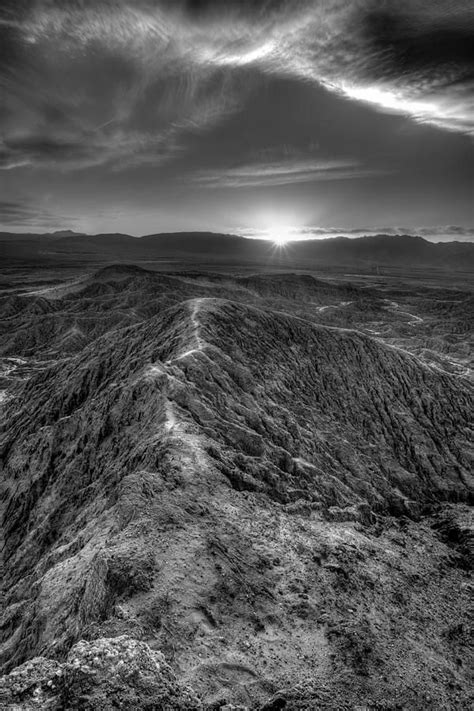 Path To The Sun Black And White Photograph By Peter Tellone Desert