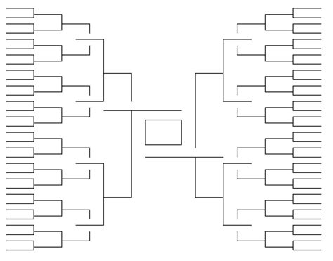 Completely Empty Ncaa Tournament Bracket March Madness Interbasket