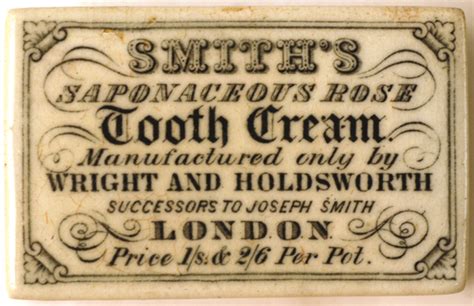 Smith Tooth Cream Oblong Pot Lid And Base 25ins By 15ins ‘smiths
