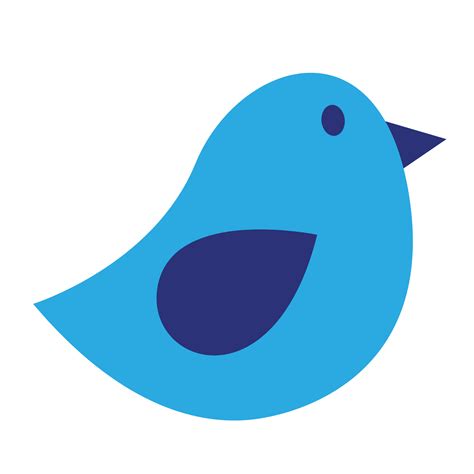 Blue Bird Simple Drawing Clip Art Library