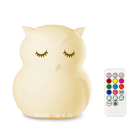 Mothermed Owl Night Light For Kids Baby Silcone Night Light Led Nursery