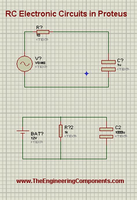 Rc Electronic Circuits Simulation In Proteus Isis The Engineering Projects