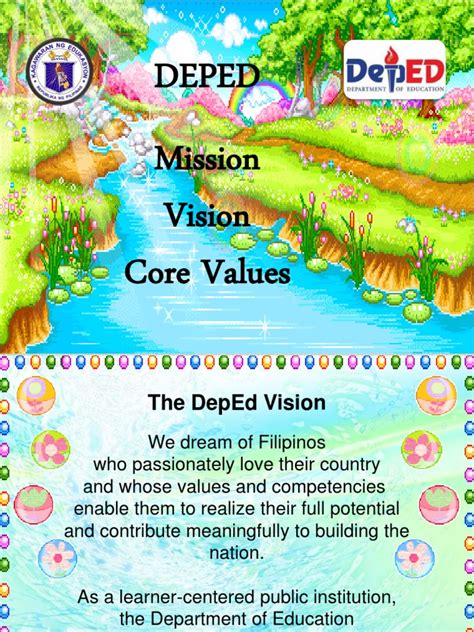 Deped Mission Vision Core Values Philippines Learning