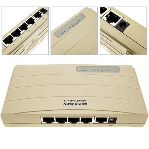 Commutador Ethernet Lan Switch 10100mbps De 5 Ports Utp Rj45 Femella Cablematic