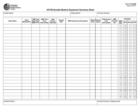 Form 4116 Dme Fill Out Sign Online And Download Fillable Pdf Texas