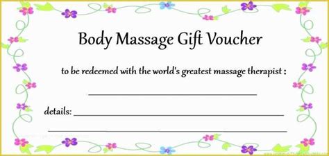 Free Printable Massage T Certificate Templates Of Printable Massage T Certificate Template