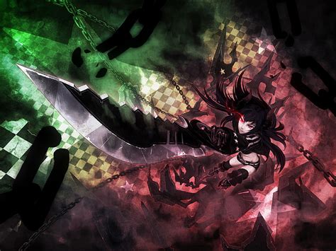 Hd Wallpaper Anime Black Rock Shooter Black Gold Saw Black Matagi