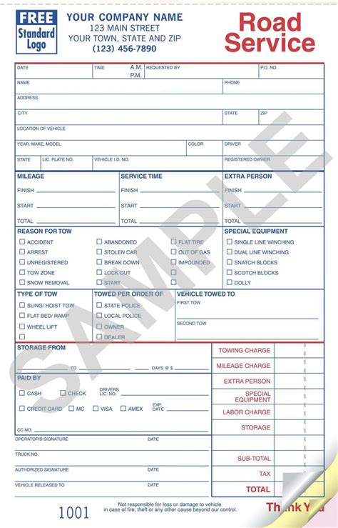 Towing Service Invoice Template The Best Professional Template
