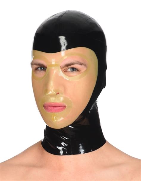 Buy Handmade Latex Hood With Contrasting Face Panel