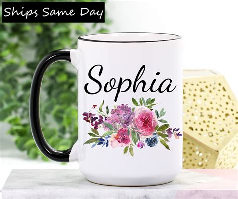 Personalized Name Mug For Women Girls Custom Name Coffee Etsy Canada