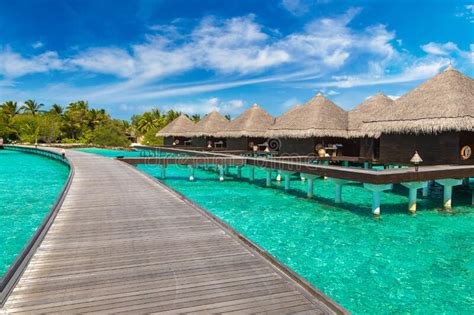 Water Villas Bungalows In The Maldives Stock Photo Image Of Seascape
