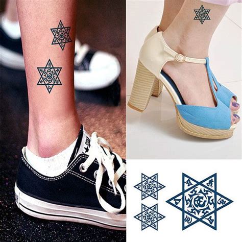 Boity thulo\'s content is protected !! hexagonal star tattoosSet of 1Nice Temporary Tattoos by ...