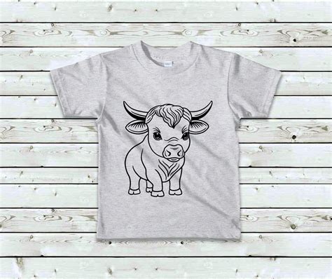 Baby Bull Svg Bull Svg Cute Cow Svg Kids Rodeo Svg Baby Bull Print