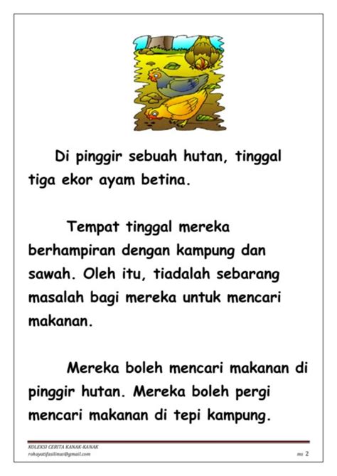 Kanak Kanak Cerita Pendek Bahasa Melayu Tahun 1