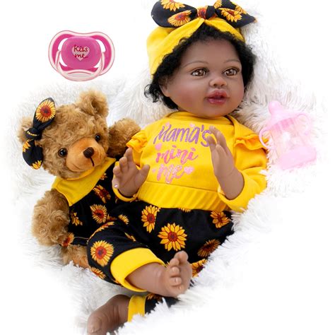 Buy Milidool Black Reborn Baby Girl Doll Inch African American Lifelike Newborn Dolls With