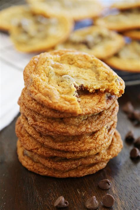 Thin Chewy Chocolate Chip Cookies The Comfort Of Cooking