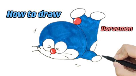 How To Draw Doraemon With Colorful Markers Step By Step Doraemon