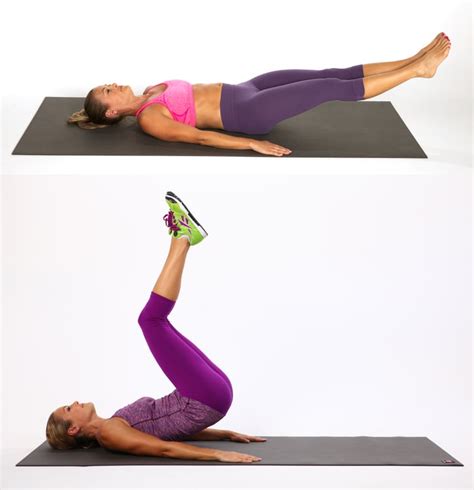 Hip Raise With Leg Extension Best Exercises For Strong Abs Popsugar