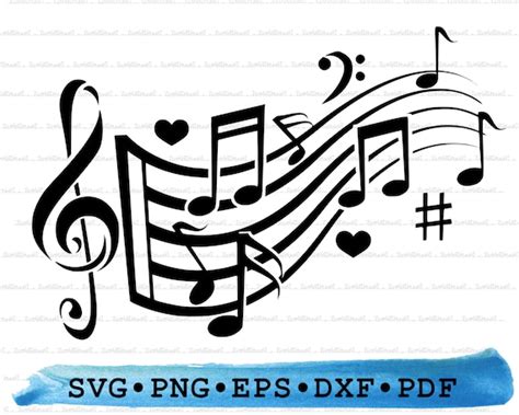 Music Notes Silhouette Music Notes Svg Musical Logo Cricut Etsy