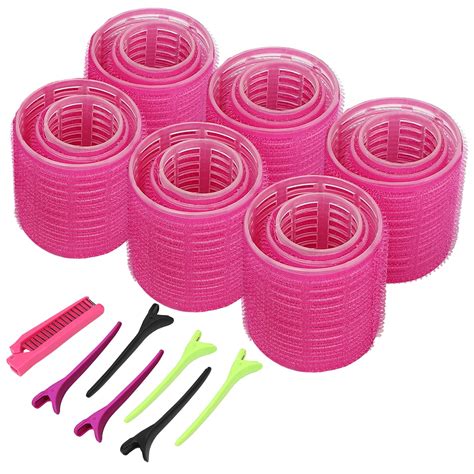 Jumbo Size Self Grip Hair Rollers Set With Hairdressing Curlers Jumbo